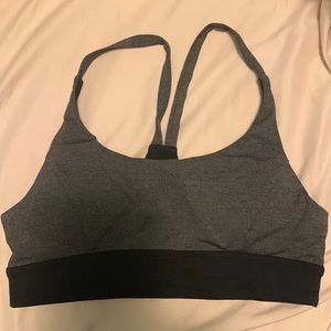 Used Lululemon grey bra with black trim